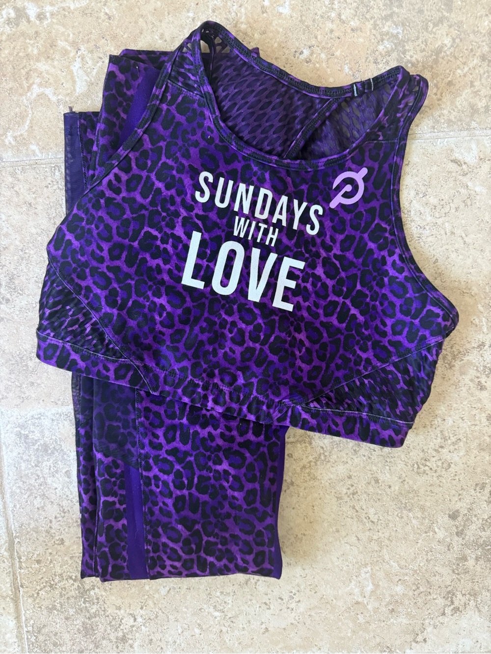 Peloton Purple Leopard 'Sundays With Love' set